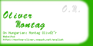 oliver montag business card